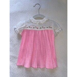 Vintage-Style Pink Dress – Size 12 Months